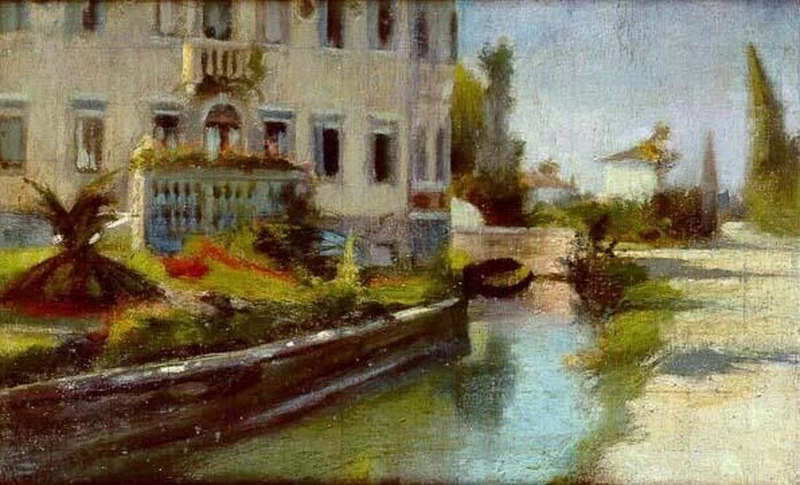 Canale nella villa veneta - Collezione Civica, Noale, Venezia